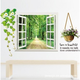 Fake Window wall sticker Mural